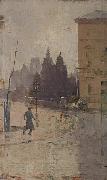 Tom roberts By the Treasury oil painting